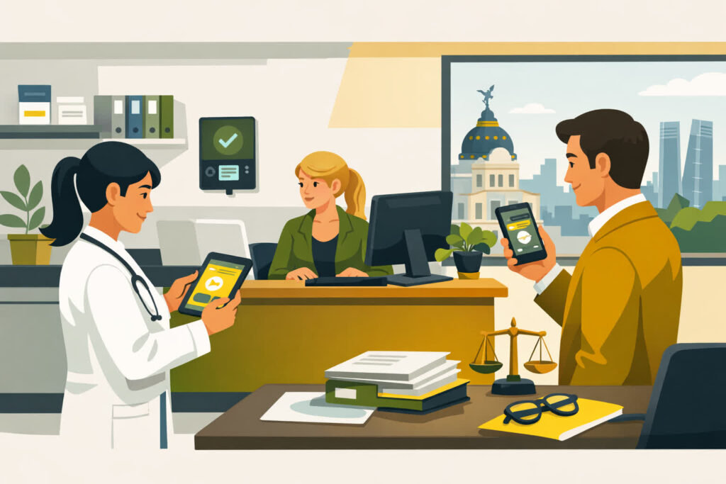 App de control horario en clínica y despacho profesional en Madrid