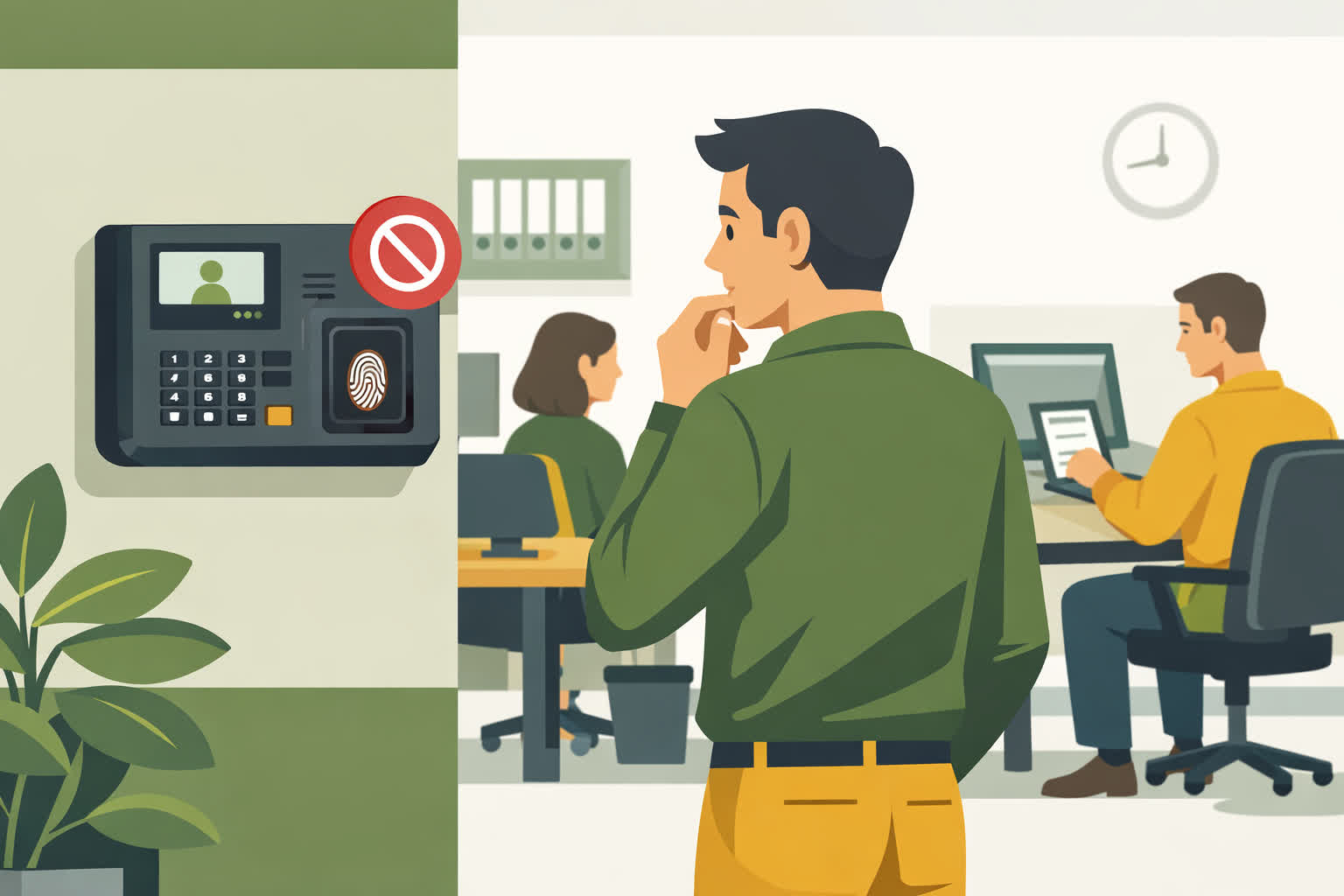 Fichaje con huella dactilar en empresa española y prohibición por la AEPD