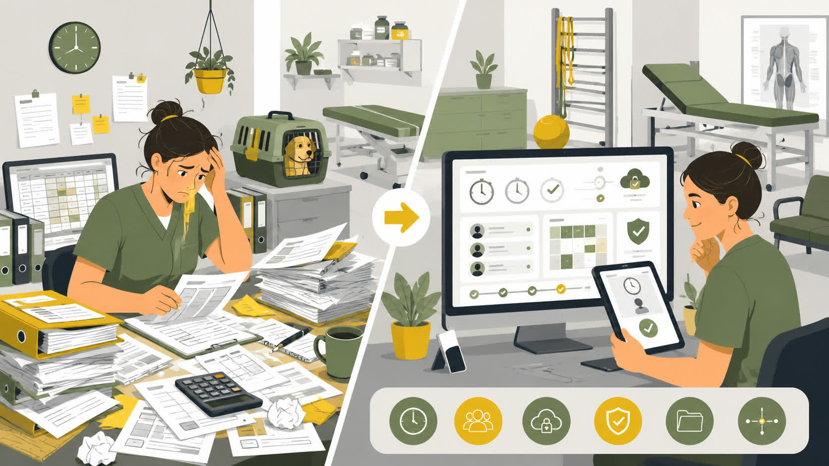 Comparativa entre fichaje en papel y software de control horario digital