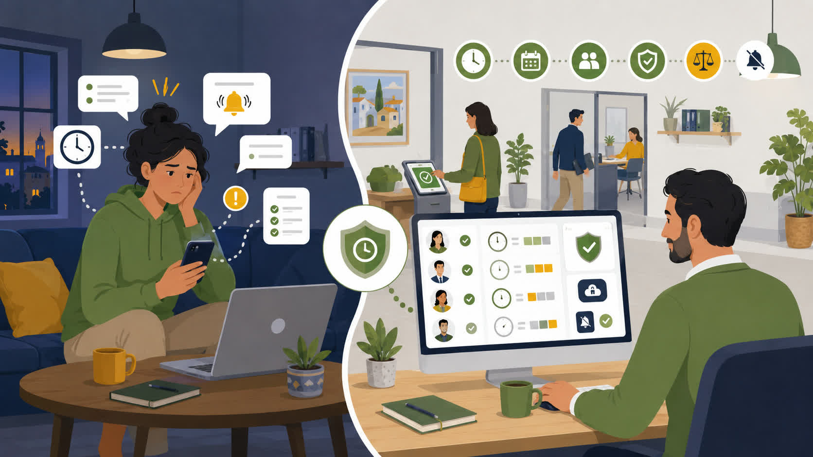 Control horario digital para evitar comunicaciones fuera de la jornada laboral