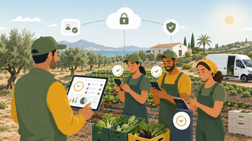 Control horario digital en pequeñas cuadrillas agrícolas de Murcia