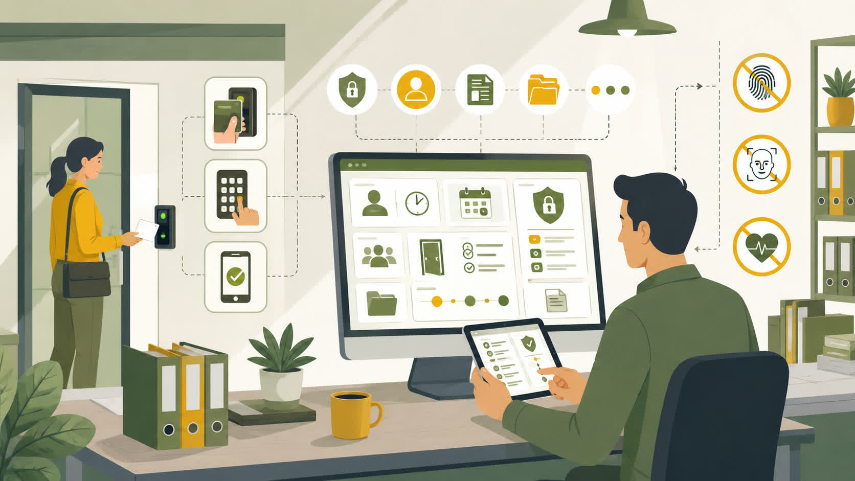 Control horario digital seguro sin recopilar datos de salud innecesarios