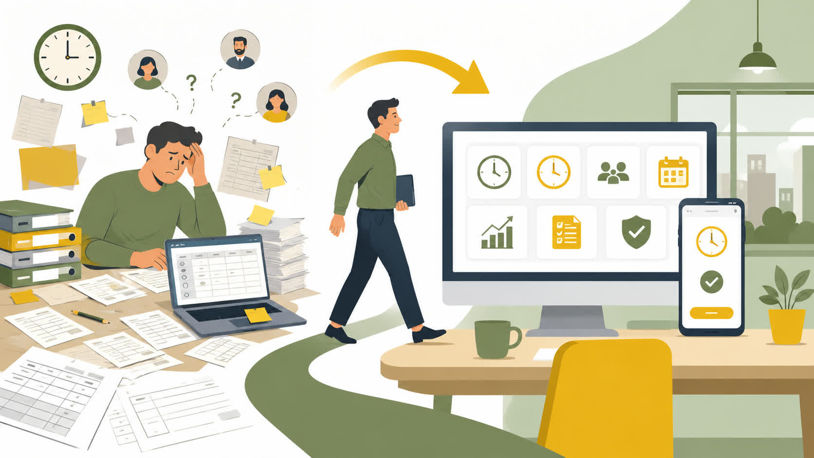 Control de horas trabajadas con app en una pyme española