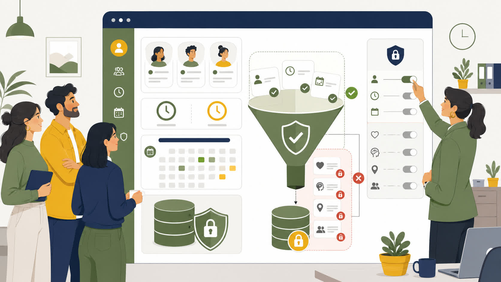 Datos personales permitidos en el fichaje digital según la AEPD