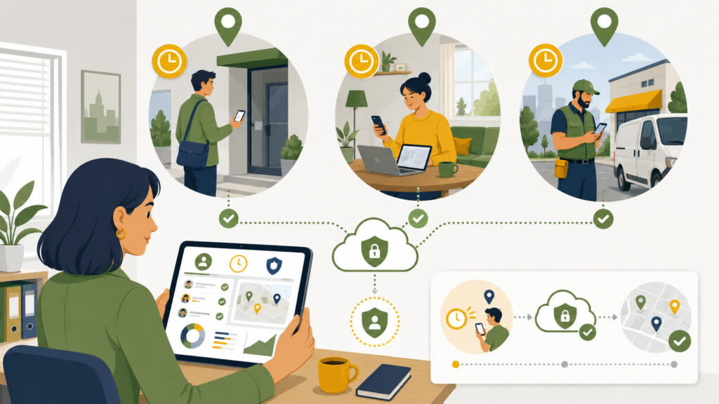 Geolocalización en el fichaje digital con privacidad para pymes españolas