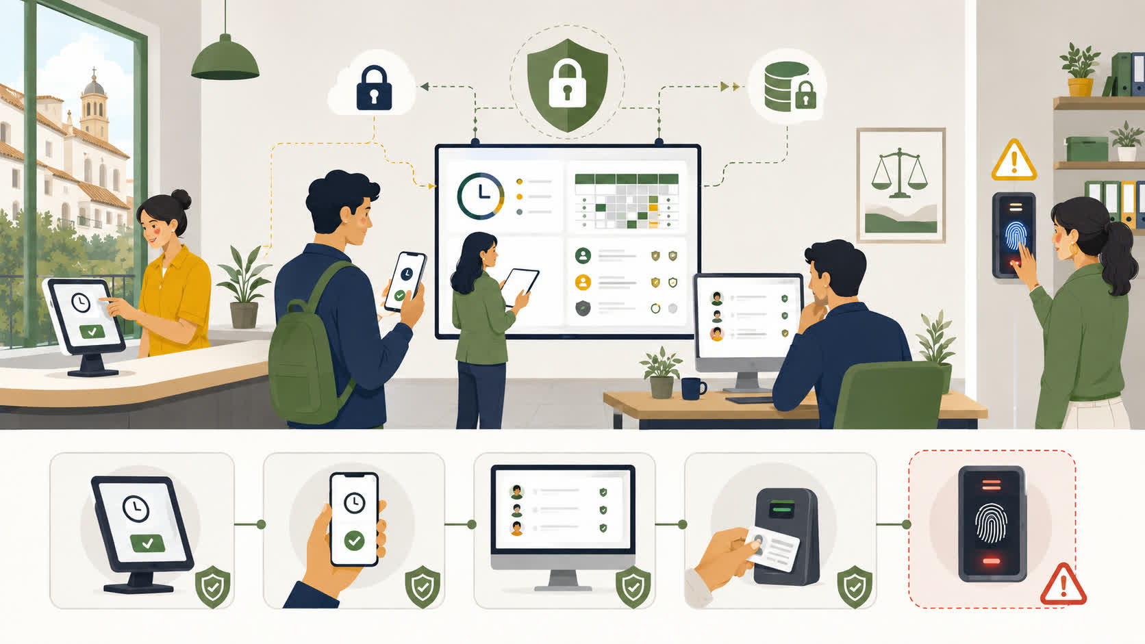 Sistemas de fichaje digital y riesgos de privacidad en empresas españolas