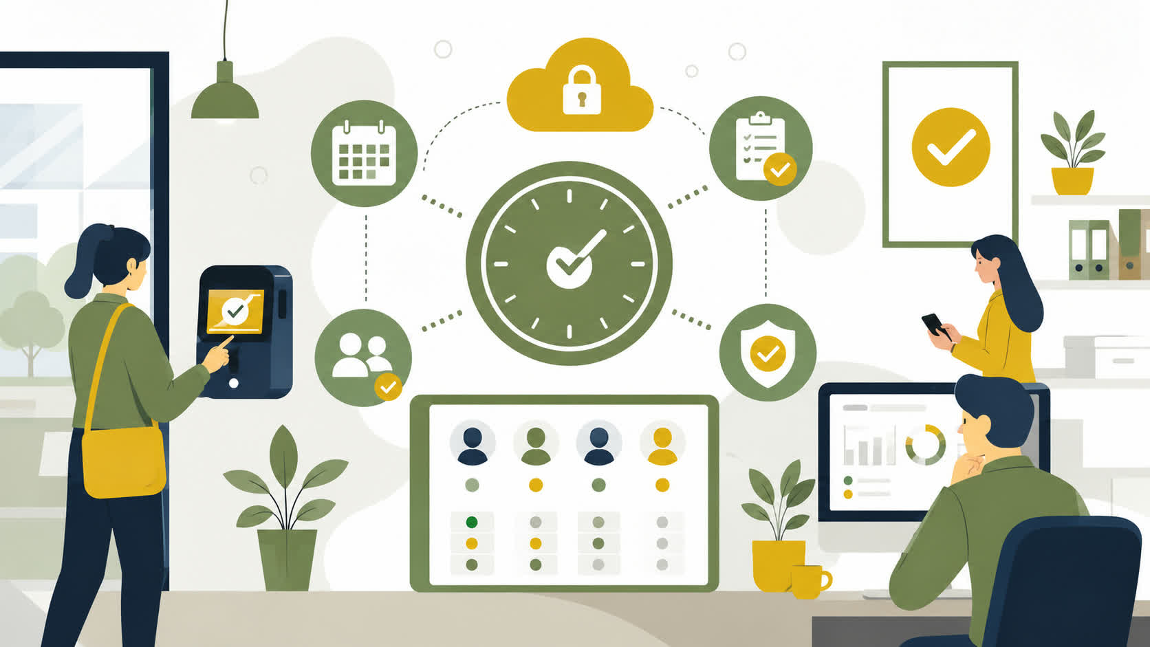 Sistema de fichaje para empresas con control horario digital en una pyme